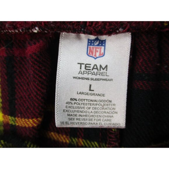 NFL Team Apparel Womens Size - L Flannel Pajama Pants Plaid - Picture 3 of 10